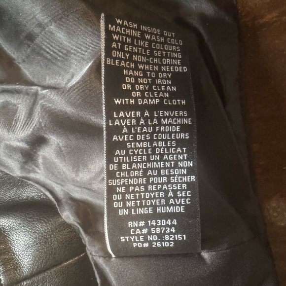 7 For All Mankind Faux Black Leather Top Zip Back - Picture 6 of 11